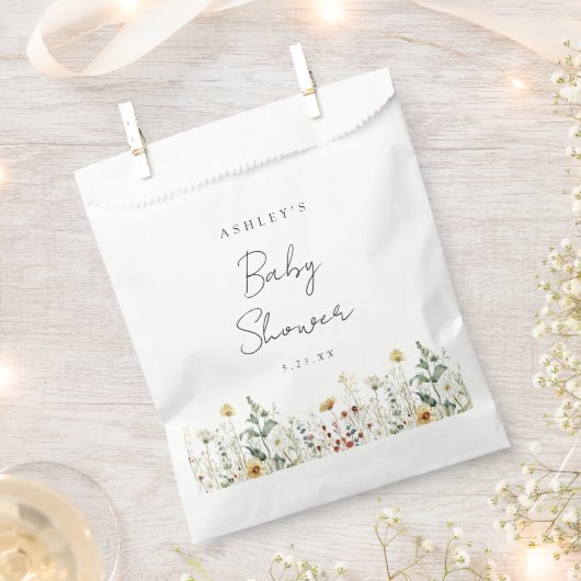 Summer Wildblume Field Baby Dusche Geschenktütchen (Ausgeschnitten)