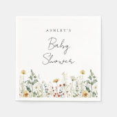 Summer Wildblume Field Baby Dusche Serviette (Vorderseite)