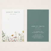 Summer Wildblume Field Earring Display Card (Vorne & Hinten)
