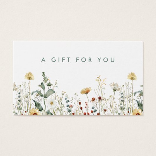 Summer Wildblume Field Gift Card (Vorderseite)