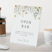 Summer Wildblume Field Wedding Open Bar Sockelschild (In SItu)