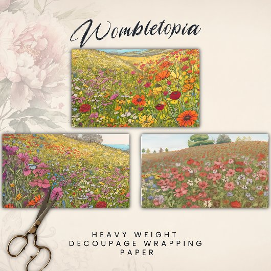 Summer Wildblume Fields | Schwergewicht Geschenkpapier Set