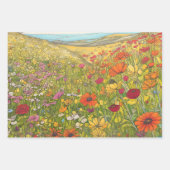 Summer Wildblume Fields | Schwergewicht Geschenkpapier Set (Vorderseite 2)