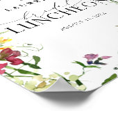 Summer Wildblume Floral Bridal Luncheon Willkommen Poster (Ecke)