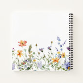 Summer Wildblume Garden Wedbook Notizblock (Rückseite)