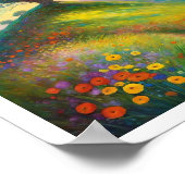 Summer Wildblume Hill Tree 8x10 Kunstdruckerei Poster (Ecke)