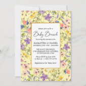 Summer Wildblume Meadow Baby Brunch Einladung (Vorderseite)