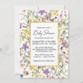 Summer Wildblume Meadow Baby Dusche Einladung (Vorderseite)