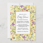 Summer Wildblume Meadow Baby Dusche Einladung (Vorderseite)