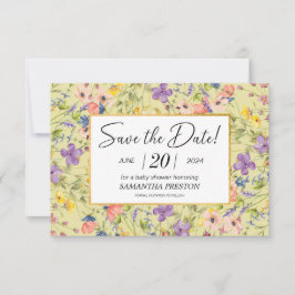 Summer Wildblume Meadow Baby Dusche Save The Date