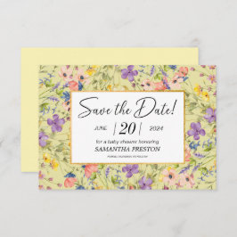 Summer Wildblume Meadow Baby Dusche Save The Date