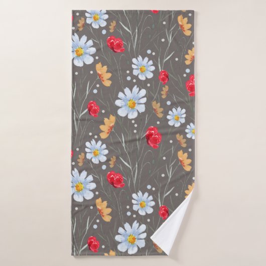 Summer Wildblume Pattern Badehandtuch (Badehandtuch)