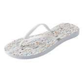 Summer Wildblume Pattern Badesandalen (Schrägansicht)