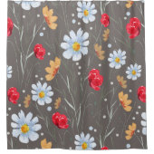 Summer Wildblume Pattern Duschvorhang (Vorderseite)