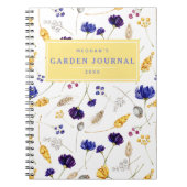 Summer Wildblume Pattern Gartage Journal Notizblock (Vorderseite)
