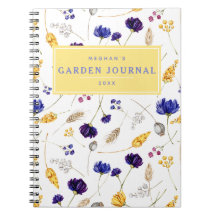 Summer Wildblume Pattern Gartage Journal