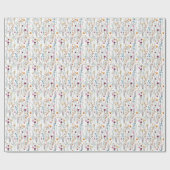 Summer Wildblume Pattern Geschenkpapier (Flach)