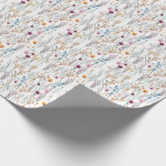 Summer Wildblume Pattern Geschenkpapier (Ecke)