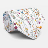 Summer Wildblume Pattern Krawatte (Gerollt)