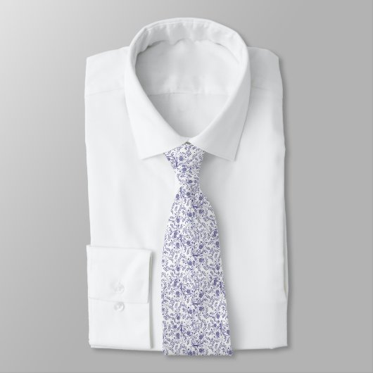 Summer Wildblume Pattern Neck Tie Krawatte (Gebunden)