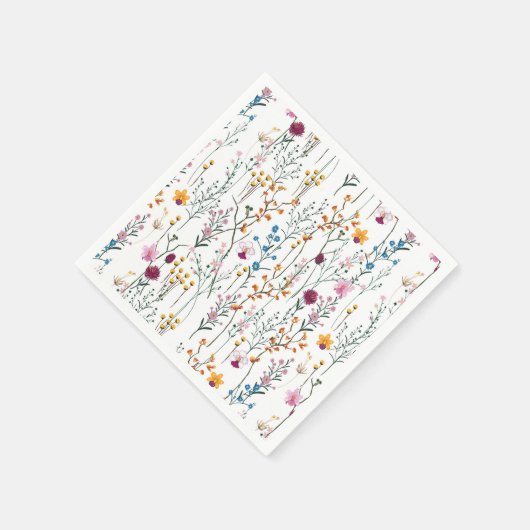 Summer Wildblume Pattern Serviette (Ecke)
