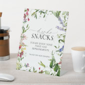 Summer Wildblume Wasserfarbendusche Bouquet Bar Sockelschild (In SItu)