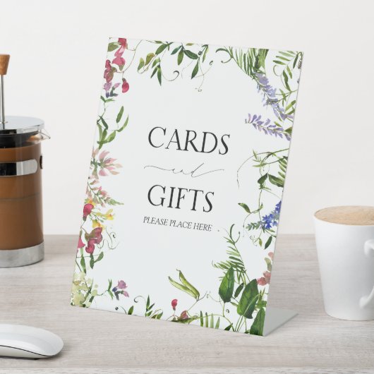 Summer Wildblume Watercolor Brautparty Geschenk Sockelschild (In SItu)