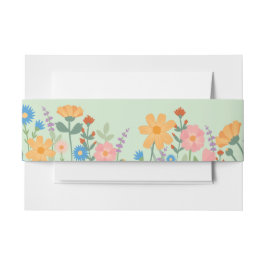 Summer Wildblume Wedding Einladung Bauchband Einladungsbanderole