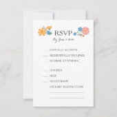 Summer Wildblume Wedding RSVP Card Karte (Vorderseite)