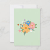 Summer Wildblume Wedding RSVP Card Karte (Rückseite)