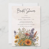 Summer Wildblumen Bridal Dusche Einladung (Vorderseite)
