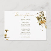 Summer Wildblumen & Daisies Empfang Hochzeit Begleitkarte (Vorderseite)