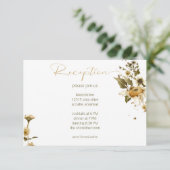 Summer Wildblumen & Daisies Empfang Hochzeit Begleitkarte (Stehend Vorderseite)