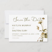 Summer Wildblumen & Daisies Save the Date Card (Vorderseite)