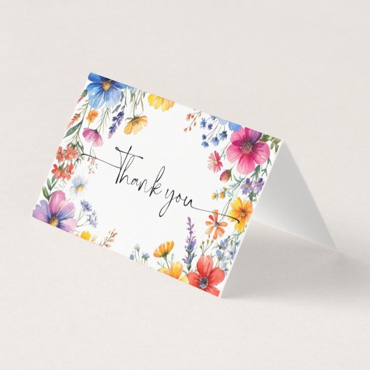 Summer Wildblumen Kinderdusche Danke Karte (Vorderseite)