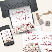 Summer Wildblumen Liebe ist Sweet Fevor Sign Einladung