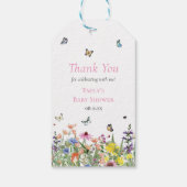 Summer Wildblumen & Schmetterlinge Vielen Dank Geschenkanhänger (Rückseite)