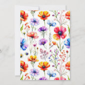 Summer Wildblumen Wreath Baby Dusche Einladung (Rückseite)