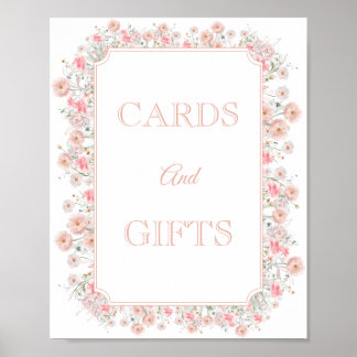 Summer Wildflower Baby Shower Cards And Gifts Poster