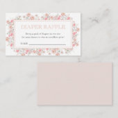 Summer Wildflower Baby Shower Diaper Raffle Begleitkarte (Vorne/Hinten)