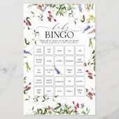Summer Wildflower Babyshower Bingo Game Flyer (Vorne)