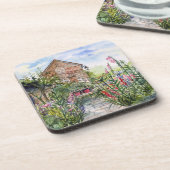 Summer Wildflower English Garden in York Getränkeuntersetzer (Linke Seite)