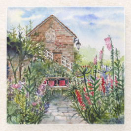 Summer Wildflower English Garden in York Glasuntersetzer