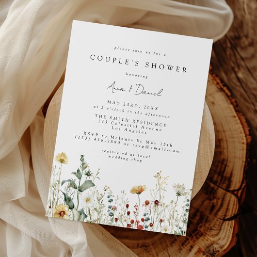 Summer Wildflower Field Couple's Shower Invitation Einladung