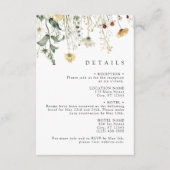 Summer Wildflower Field Wedding Enclosure Card Begleitkarte (Vorderseite)