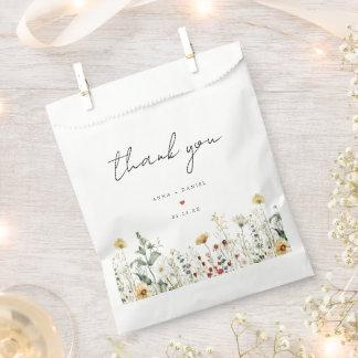 Summer Wildflower Field Wedding Favor Bag Geschenktütchen