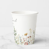 Summer Wildflower Field Wedding Pappbecher (Rückseite)