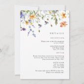 Summer Wildflower Garden All-in-One Wedding Einladung (Rückseite)