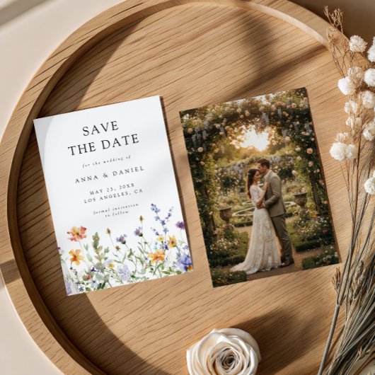 Summer Wildflower Garden Photo Save The Date