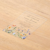 Summer Wildflower Garden Wedding Acryleinladungen (Ablage )